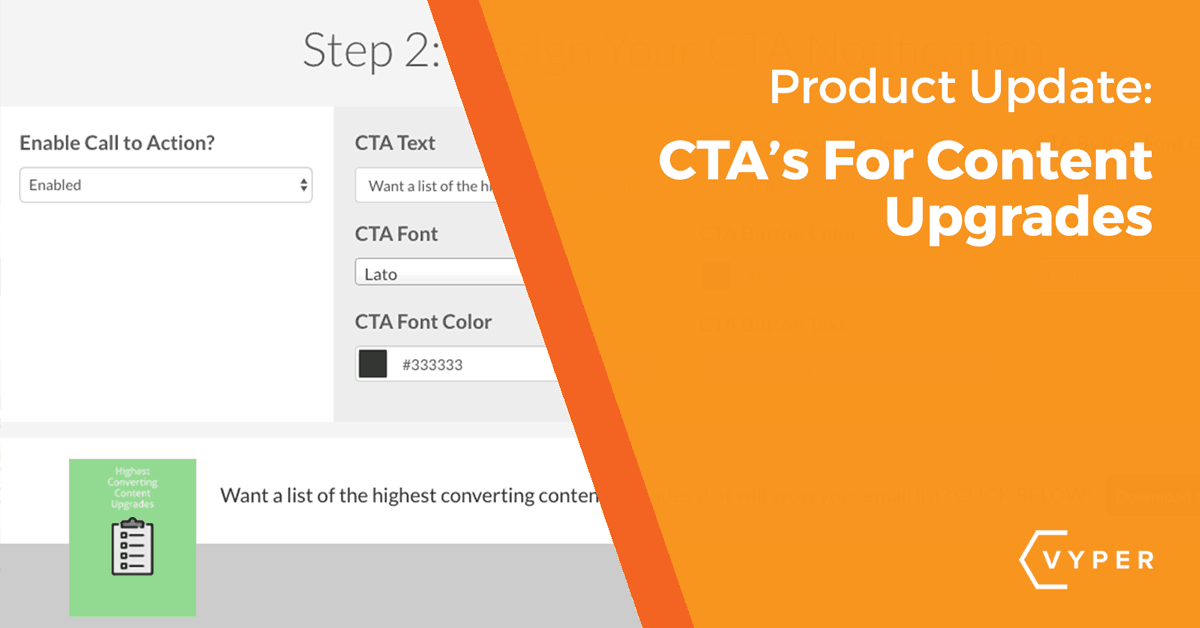 Product Update: New CTA Options For Content Upgrades