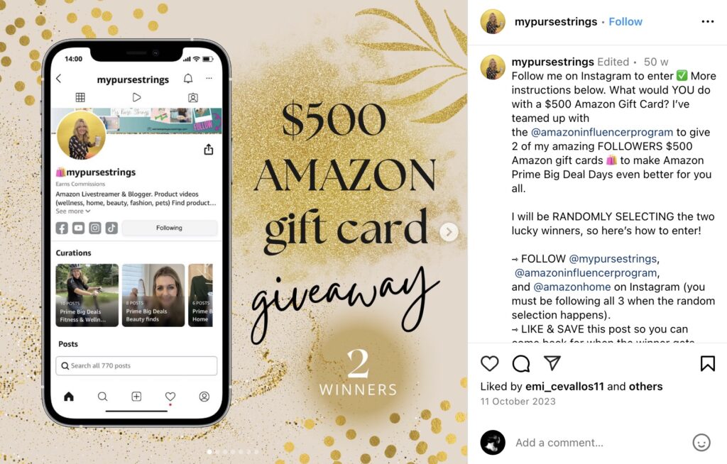 Michele Amazon Influencer Giveaway