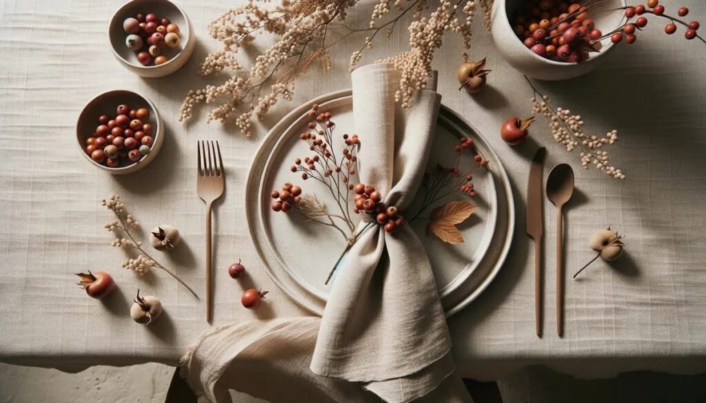 Thanksgiving decor table setting