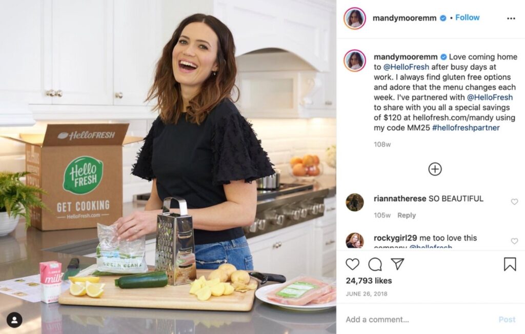 Hellofresh and Mandy More Collab